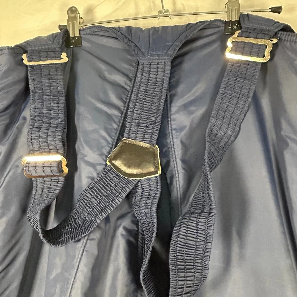 Jean Claude Killy Ski Suit Mens 42 Navy 70s Retro Bibs Jacket Set 3869